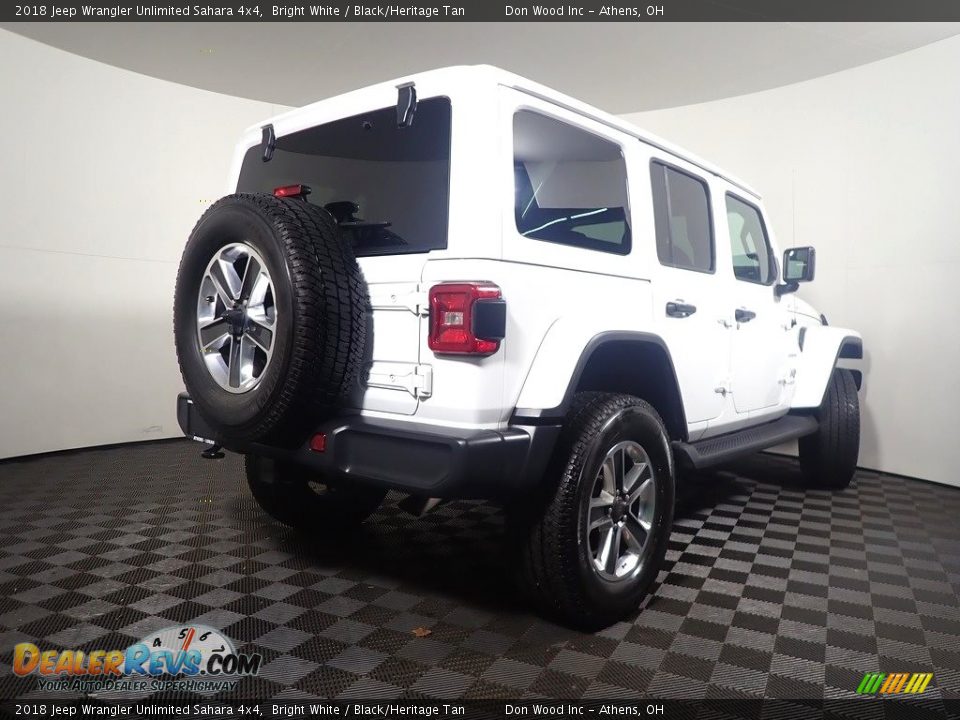 2018 Jeep Wrangler Unlimited Sahara 4x4 Bright White / Black/Heritage Tan Photo #16