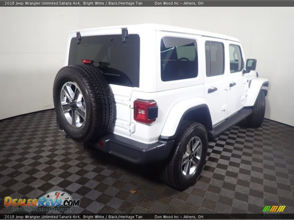 2018 Jeep Wrangler Unlimited Sahara 4x4 Bright White / Black/Heritage Tan Photo #17