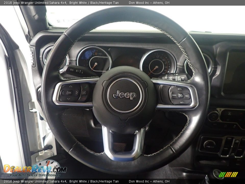 2018 Jeep Wrangler Unlimited Sahara 4x4 Bright White / Black/Heritage Tan Photo #24