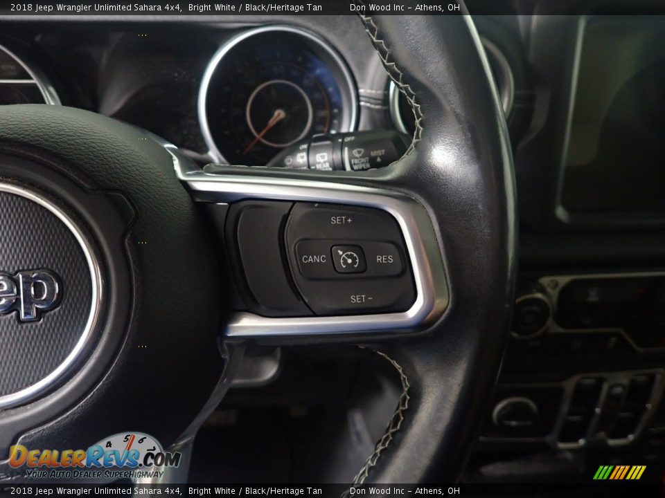 2018 Jeep Wrangler Unlimited Sahara 4x4 Bright White / Black/Heritage Tan Photo #27