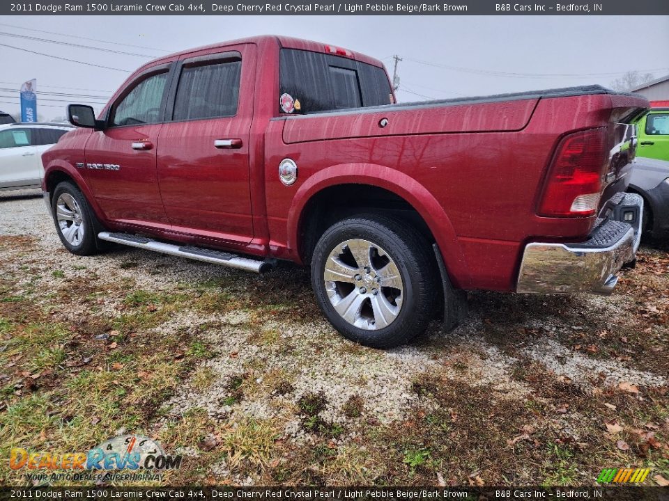 2011 Dodge Ram 1500 Laramie Crew Cab 4x4 Deep Cherry Red Crystal Pearl / Light Pebble Beige/Bark Brown Photo #5