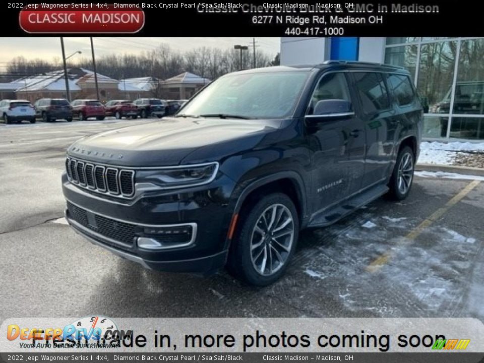 2022 Jeep Wagoneer Series II 4x4 Diamond Black Crystal Pearl / Sea Salt/Black Photo #1