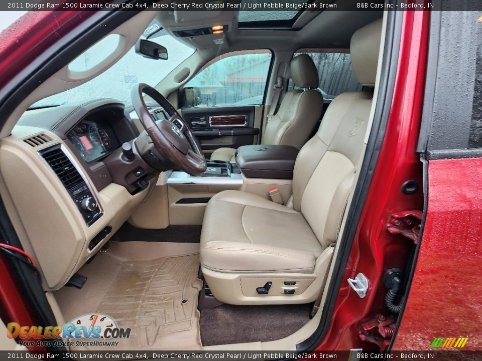 2011 Dodge Ram 1500 Laramie Crew Cab 4x4 Deep Cherry Red Crystal Pearl / Light Pebble Beige/Bark Brown Photo #13