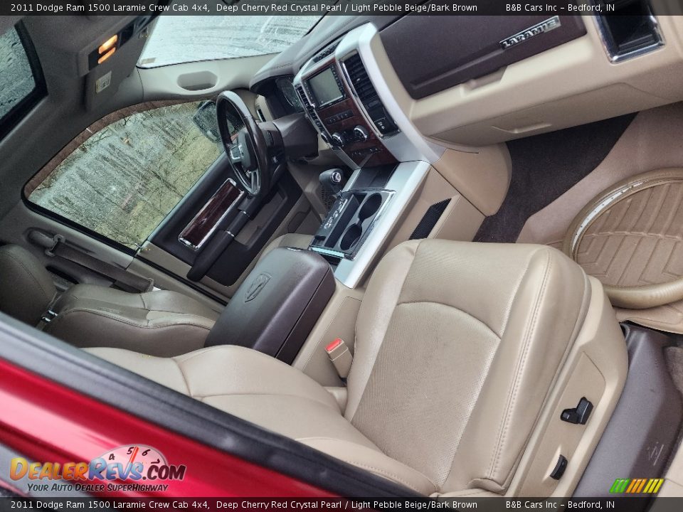 2011 Dodge Ram 1500 Laramie Crew Cab 4x4 Deep Cherry Red Crystal Pearl / Light Pebble Beige/Bark Brown Photo #26