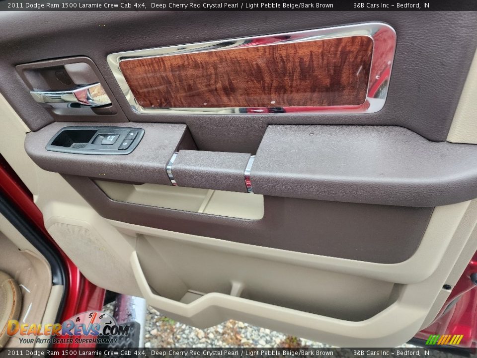 2011 Dodge Ram 1500 Laramie Crew Cab 4x4 Deep Cherry Red Crystal Pearl / Light Pebble Beige/Bark Brown Photo #28