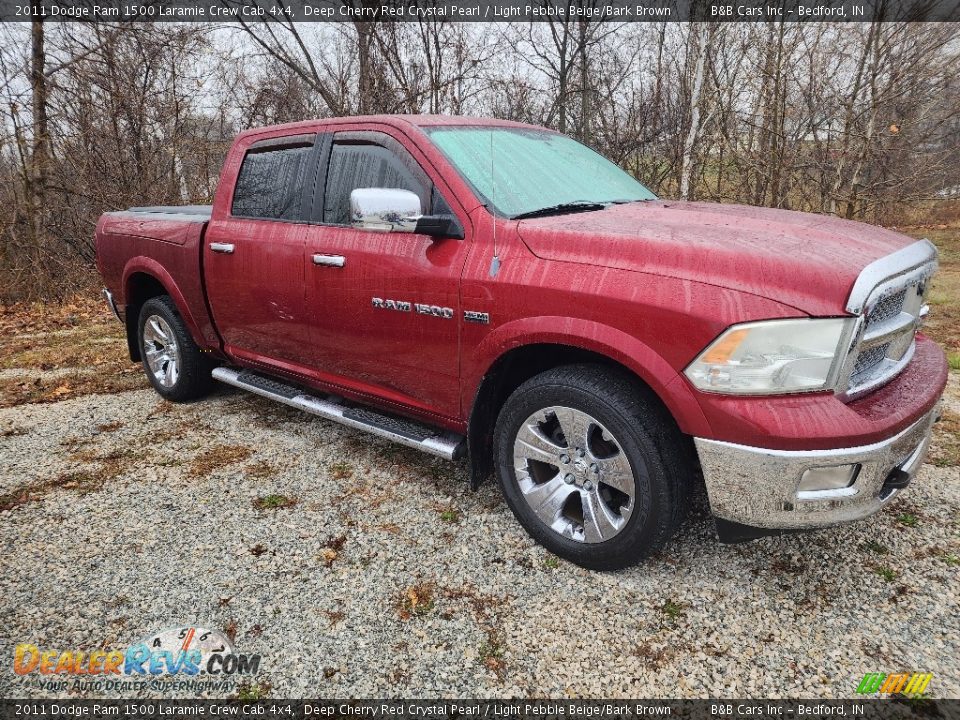 2011 Dodge Ram 1500 Laramie Crew Cab 4x4 Deep Cherry Red Crystal Pearl / Light Pebble Beige/Bark Brown Photo #30