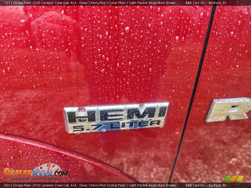 2011 Dodge Ram 1500 Laramie Crew Cab 4x4 Deep Cherry Red Crystal Pearl / Light Pebble Beige/Bark Brown Photo #31