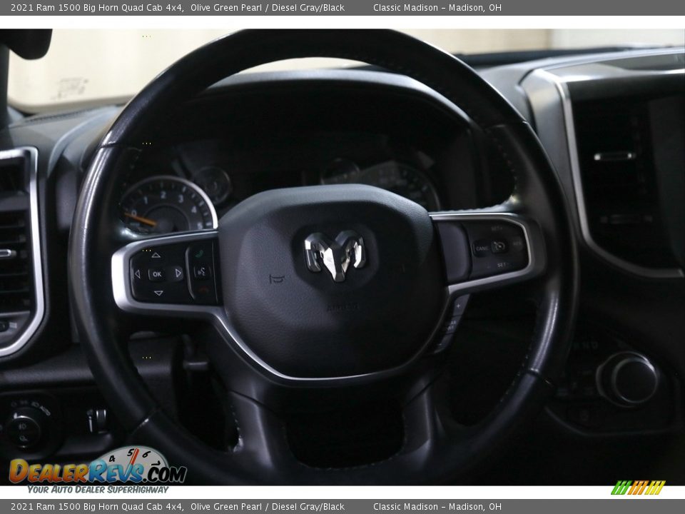 2021 Ram 1500 Big Horn Quad Cab 4x4 Olive Green Pearl / Diesel Gray/Black Photo #7