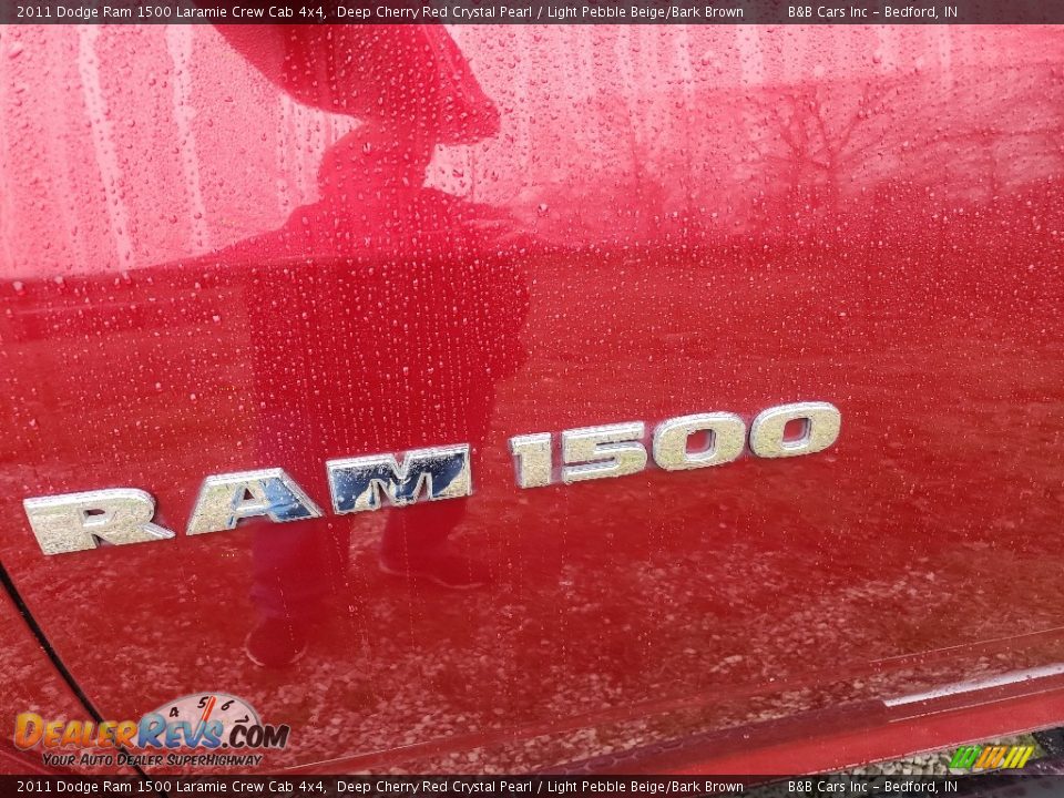 2011 Dodge Ram 1500 Laramie Crew Cab 4x4 Deep Cherry Red Crystal Pearl / Light Pebble Beige/Bark Brown Photo #32