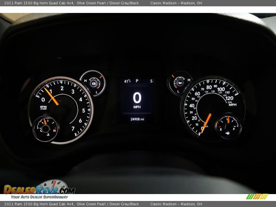 2021 Ram 1500 Big Horn Quad Cab 4x4 Olive Green Pearl / Diesel Gray/Black Photo #8