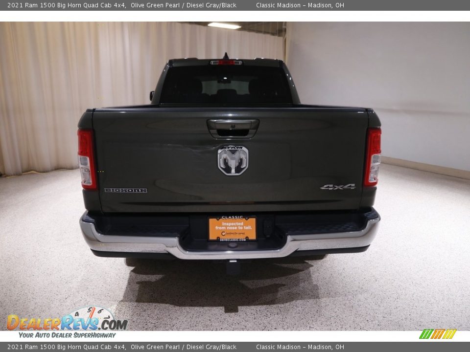 2021 Ram 1500 Big Horn Quad Cab 4x4 Olive Green Pearl / Diesel Gray/Black Photo #19
