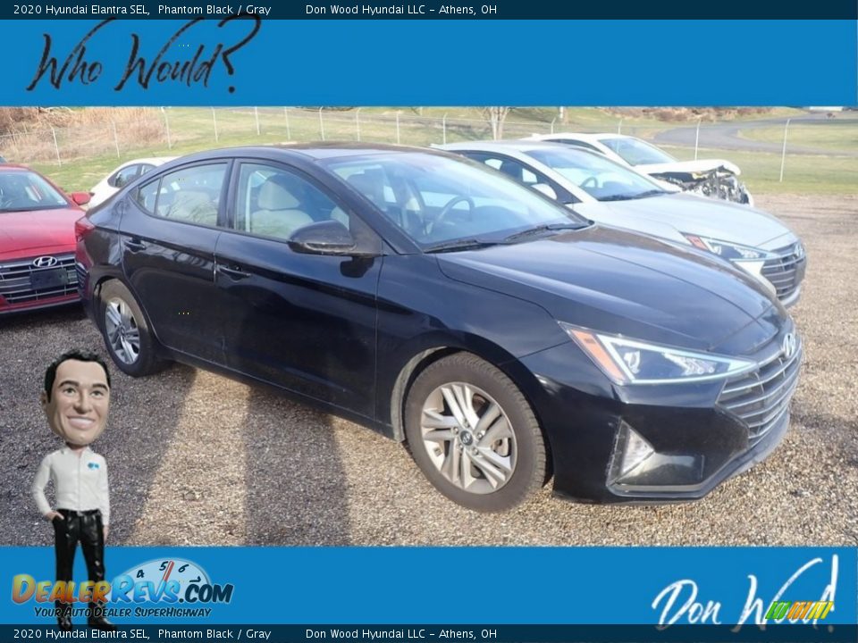 2020 Hyundai Elantra SEL Phantom Black / Gray Photo #1