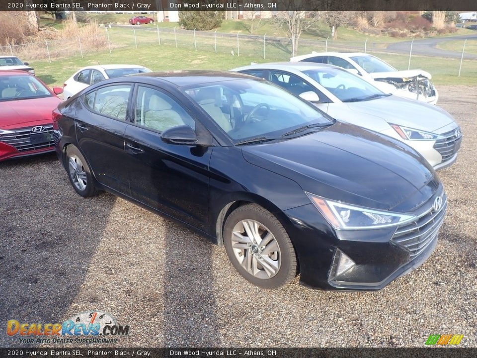 2020 Hyundai Elantra SEL Phantom Black / Gray Photo #2