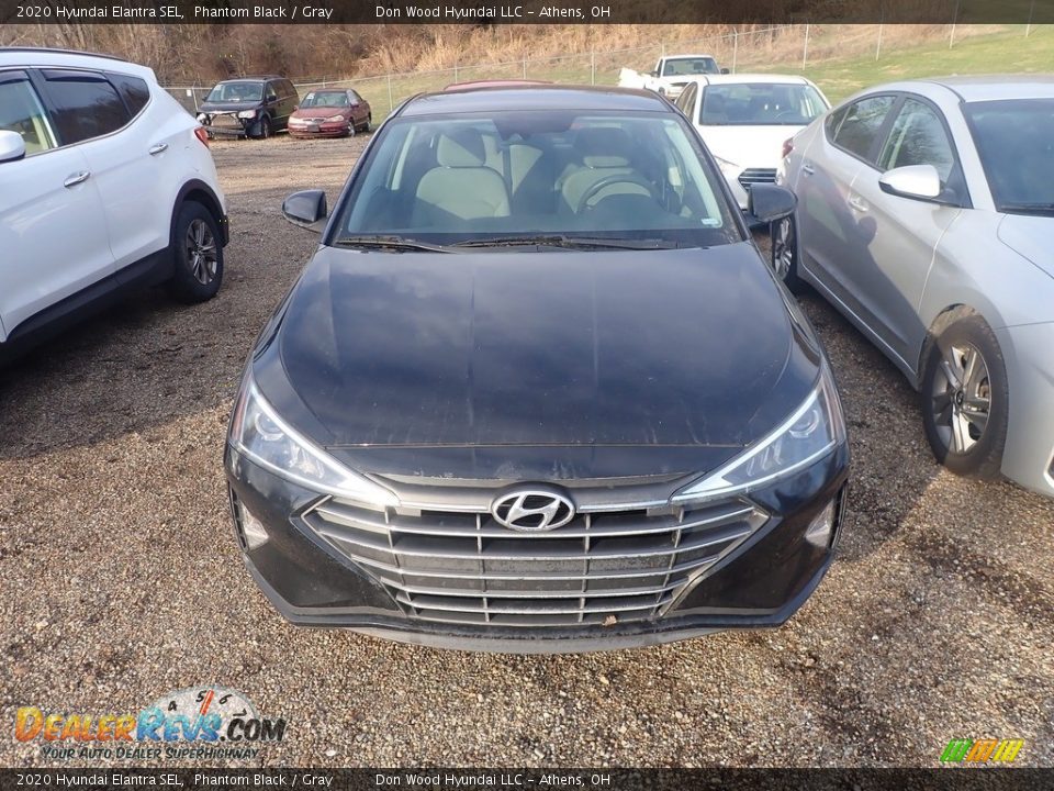 2020 Hyundai Elantra SEL Phantom Black / Gray Photo #3