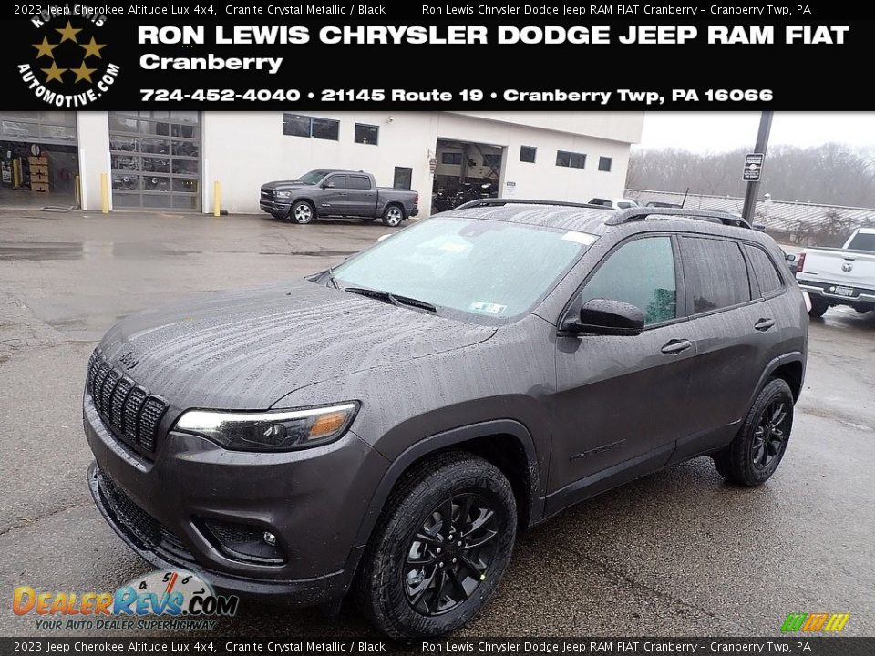 2023 Jeep Cherokee Altitude Lux 4x4 Granite Crystal Metallic / Black Photo #1