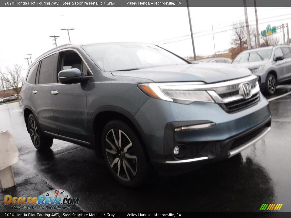 2020 Honda Pilot Touring AWD Steel Sapphire Metallic / Gray Photo #6