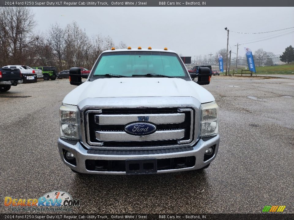 2014 Ford F250 Super Duty XLT Regular Cab Utility Truck Oxford White / Steel Photo #3
