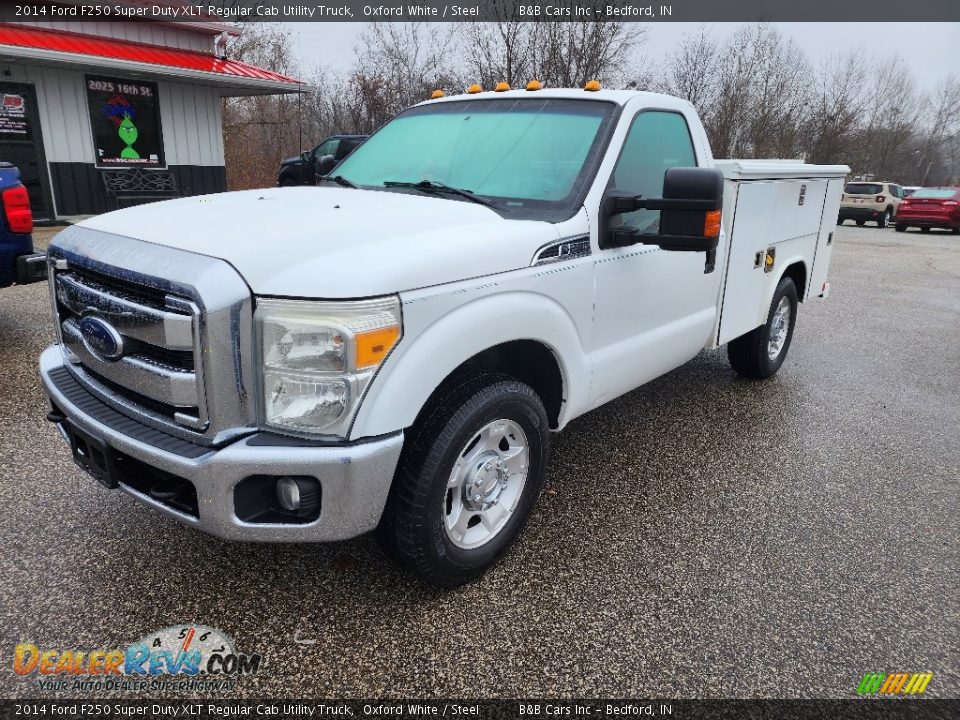 Oxford White 2014 Ford F250 Super Duty XLT Regular Cab Utility Truck Photo #4