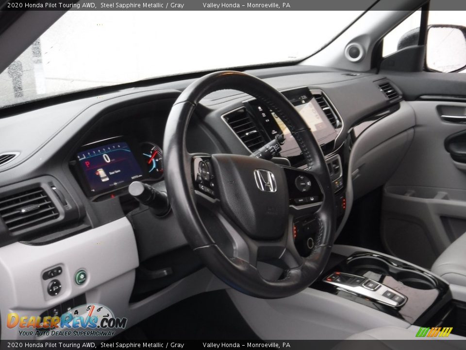 2020 Honda Pilot Touring AWD Steel Sapphire Metallic / Gray Photo #12