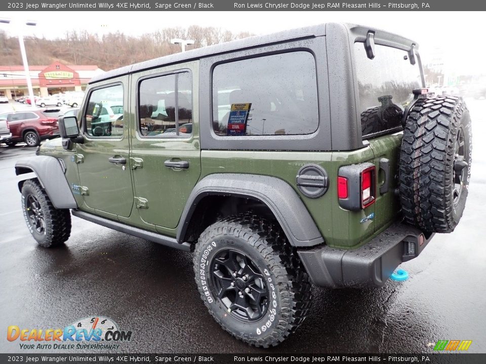 2023 Jeep Wrangler Unlimited Willys 4XE Hybrid Sarge Green / Black Photo #3