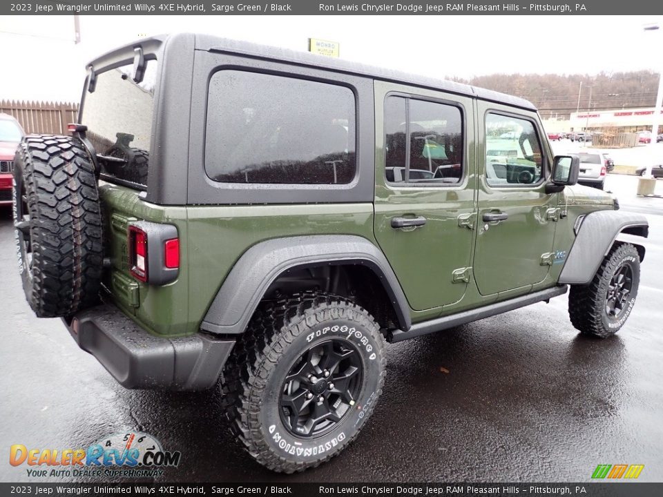 2023 Jeep Wrangler Unlimited Willys 4XE Hybrid Sarge Green / Black Photo #6