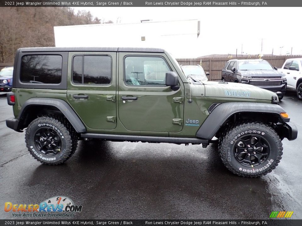 2023 Jeep Wrangler Unlimited Willys 4XE Hybrid Sarge Green / Black Photo #7
