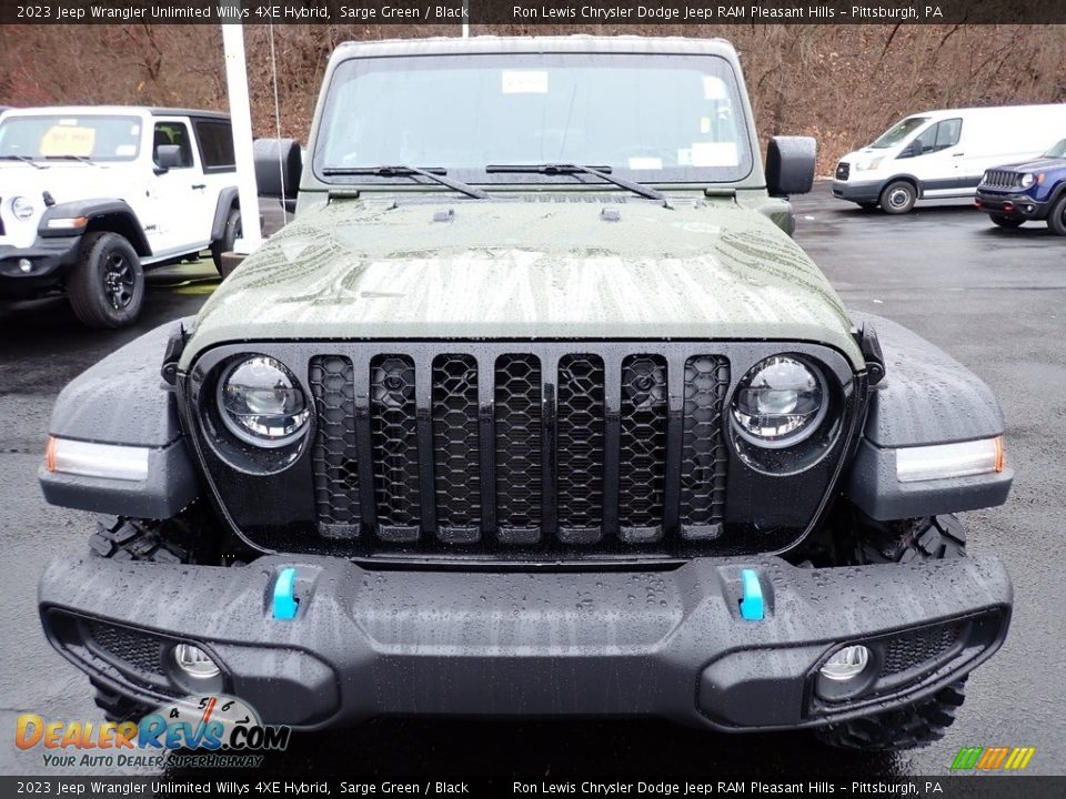 2023 Jeep Wrangler Unlimited Willys 4XE Hybrid Sarge Green / Black Photo #9