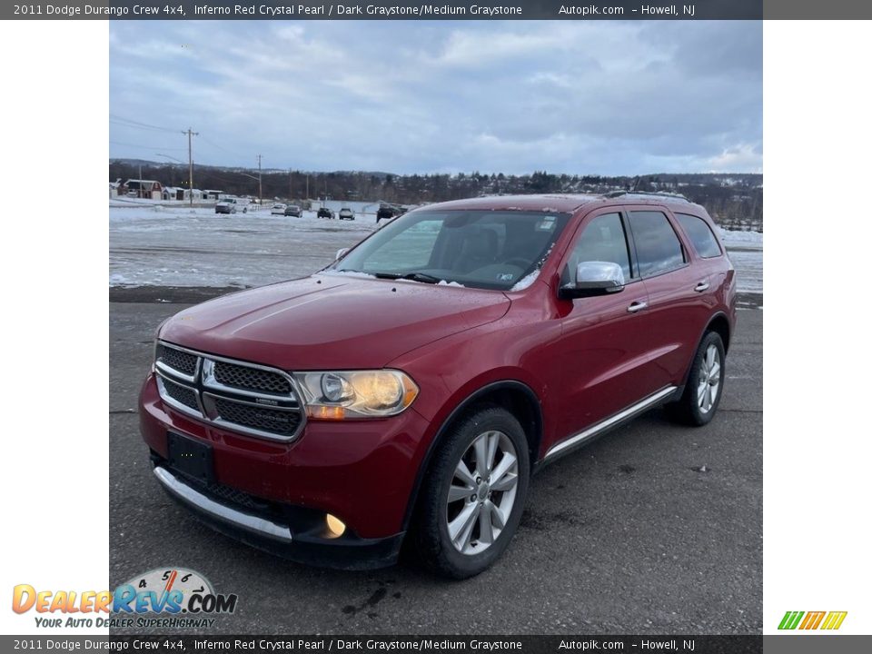 2011 Dodge Durango Crew 4x4 Inferno Red Crystal Pearl / Dark Graystone/Medium Graystone Photo #1