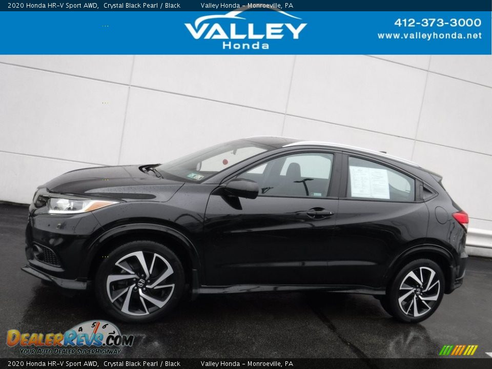 2020 Honda HR-V Sport AWD Crystal Black Pearl / Black Photo #2