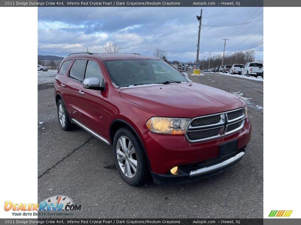 2011 Dodge Durango Crew 4x4 Inferno Red Crystal Pearl / Dark Graystone/Medium Graystone Photo #6