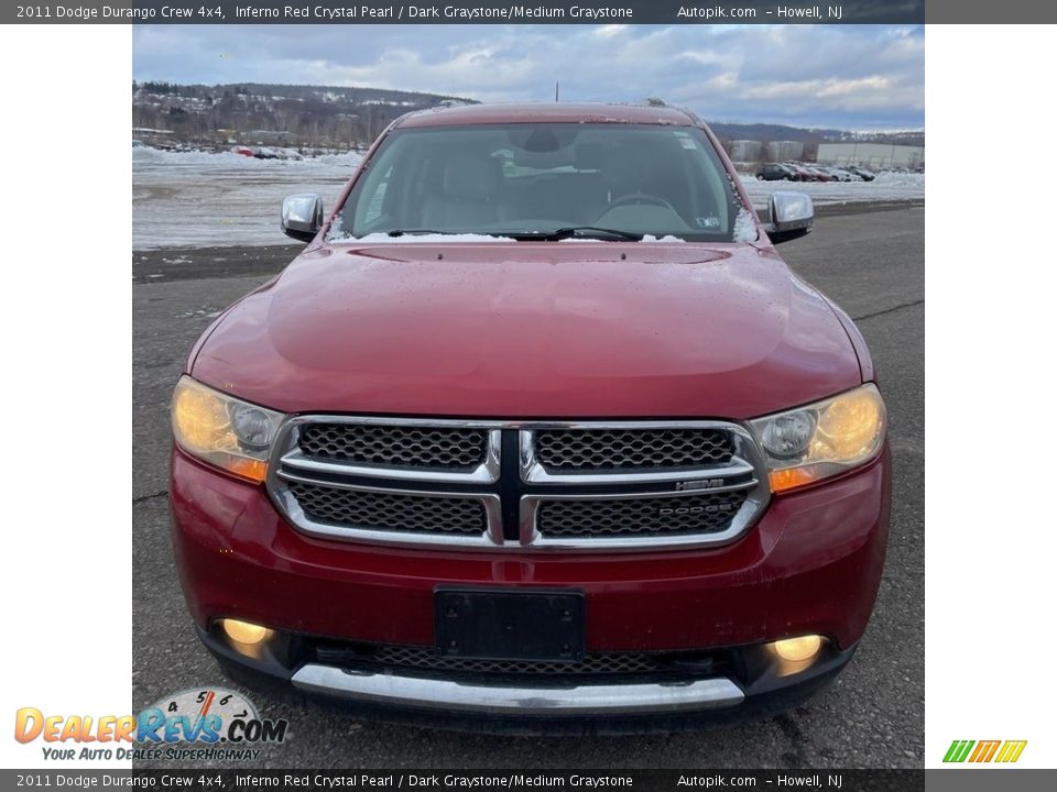 2011 Dodge Durango Crew 4x4 Inferno Red Crystal Pearl / Dark Graystone/Medium Graystone Photo #7