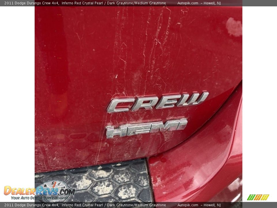 2011 Dodge Durango Crew 4x4 Inferno Red Crystal Pearl / Dark Graystone/Medium Graystone Photo #9
