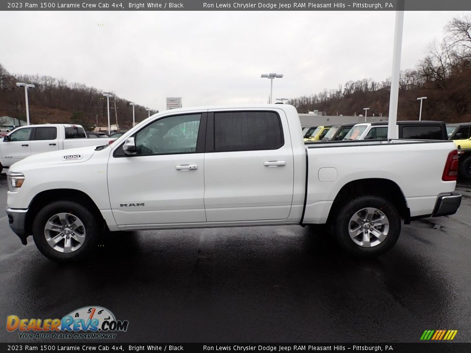 Bright White 2023 Ram 1500 Laramie Crew Cab 4x4 Photo #2