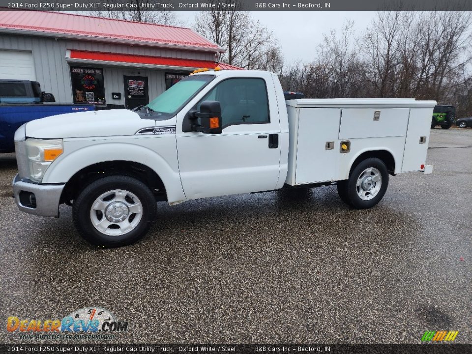 2014 Ford F250 Super Duty XLT Regular Cab Utility Truck Oxford White / Steel Photo #33