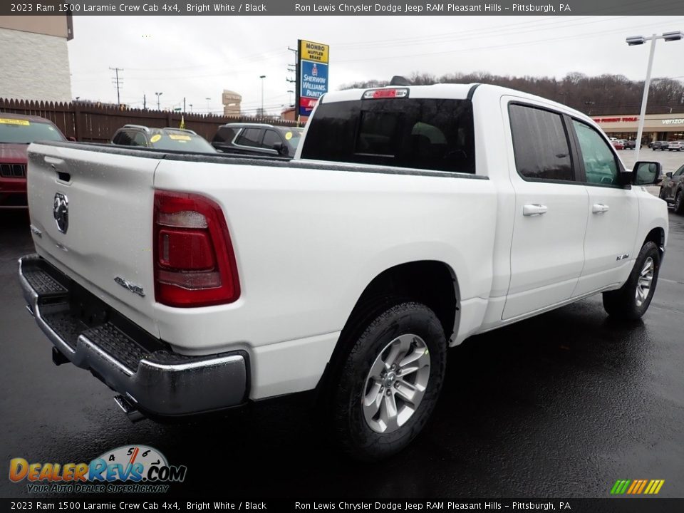 2023 Ram 1500 Laramie Crew Cab 4x4 Bright White / Black Photo #6