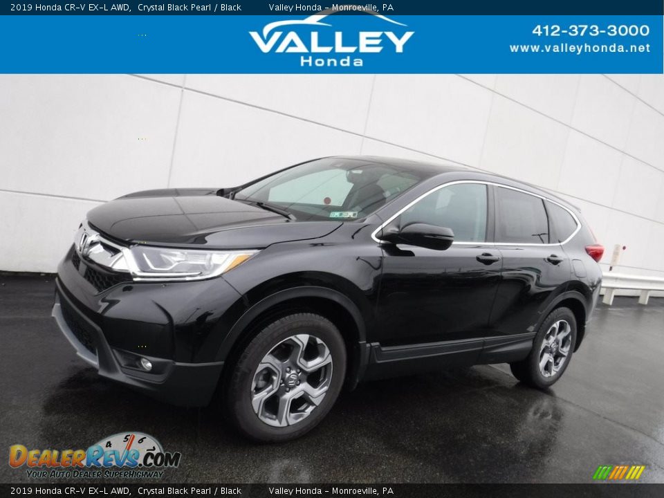 2019 Honda CR-V EX-L AWD Crystal Black Pearl / Black Photo #1