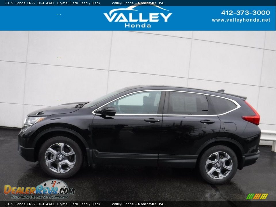 2019 Honda CR-V EX-L AWD Crystal Black Pearl / Black Photo #2
