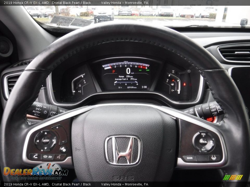 2019 Honda CR-V EX-L AWD Crystal Black Pearl / Black Photo #24