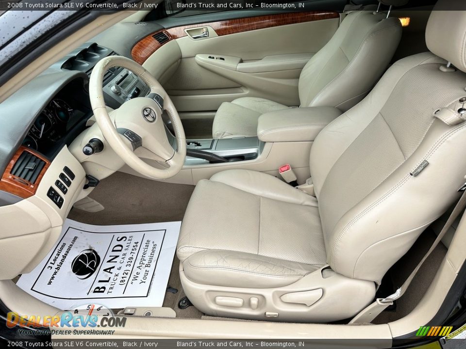 2008 Toyota Solara SLE V6 Convertible Black / Ivory Photo #4