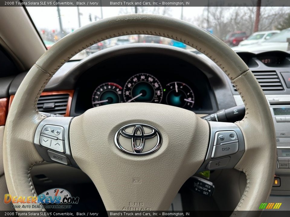 2008 Toyota Solara SLE V6 Convertible Black / Ivory Photo #9