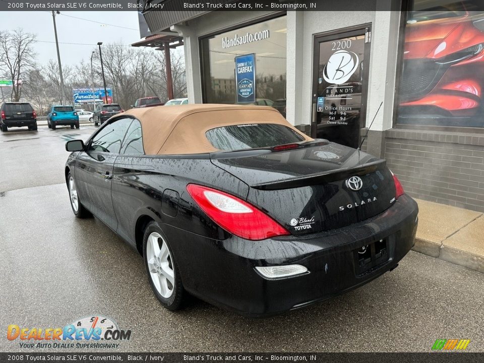 2008 Toyota Solara SLE V6 Convertible Black / Ivory Photo #19