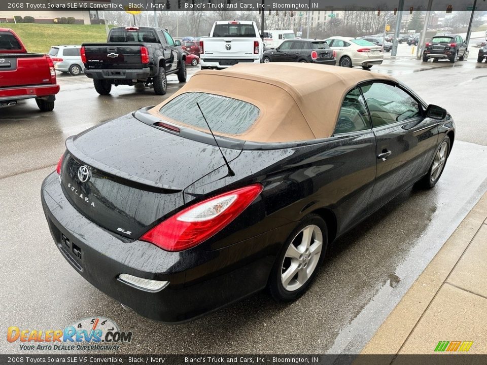 2008 Toyota Solara SLE V6 Convertible Black / Ivory Photo #23