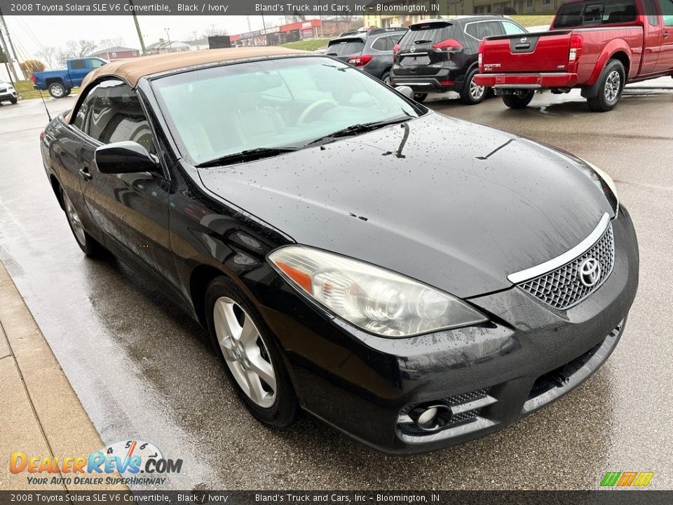 2008 Toyota Solara SLE V6 Convertible Black / Ivory Photo #29