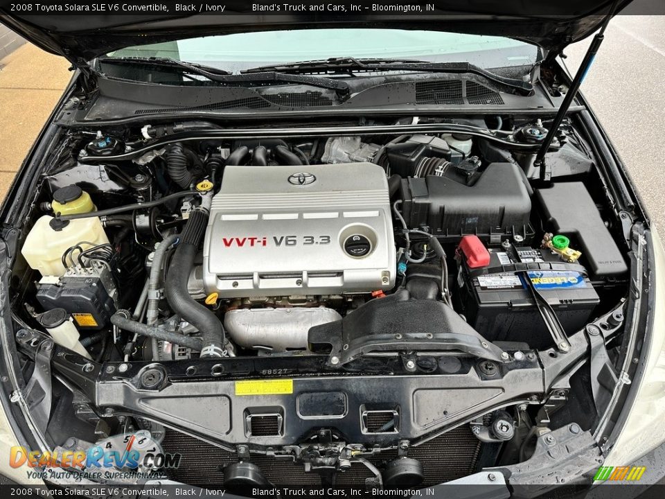 2008 Toyota Solara SLE V6 Convertible Black / Ivory Photo #31