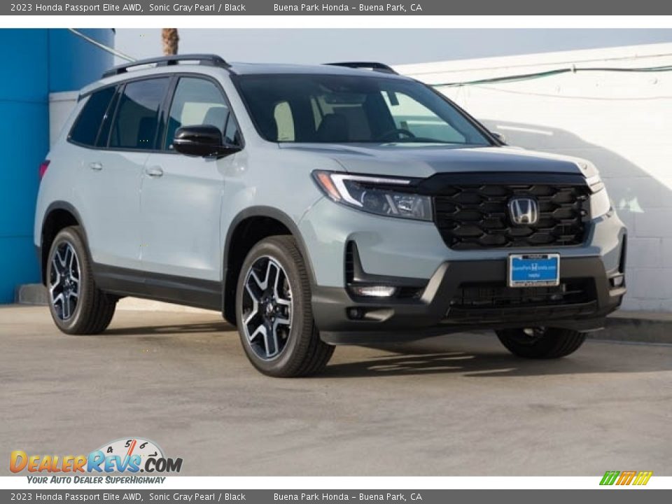 2023 Honda Passport Elite AWD Sonic Gray Pearl / Black Photo #1