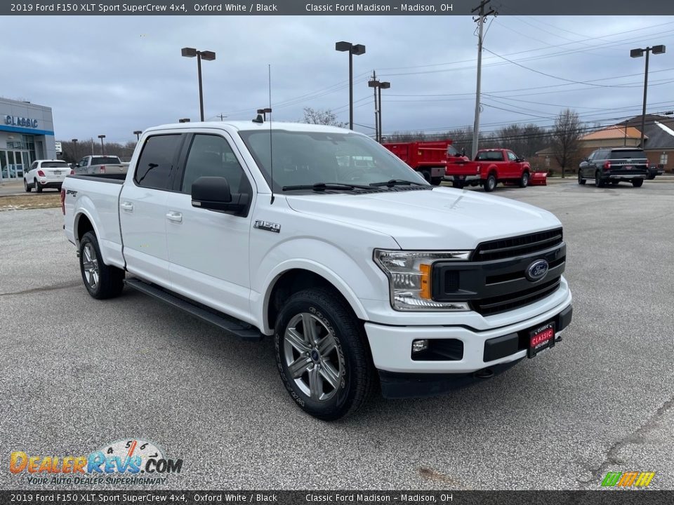 2019 Ford F150 XLT Sport SuperCrew 4x4 Oxford White / Black Photo #3