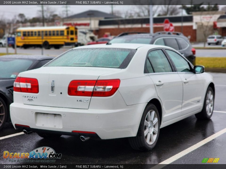 2008 Lincoln MKZ Sedan White Suede / Sand Photo #5