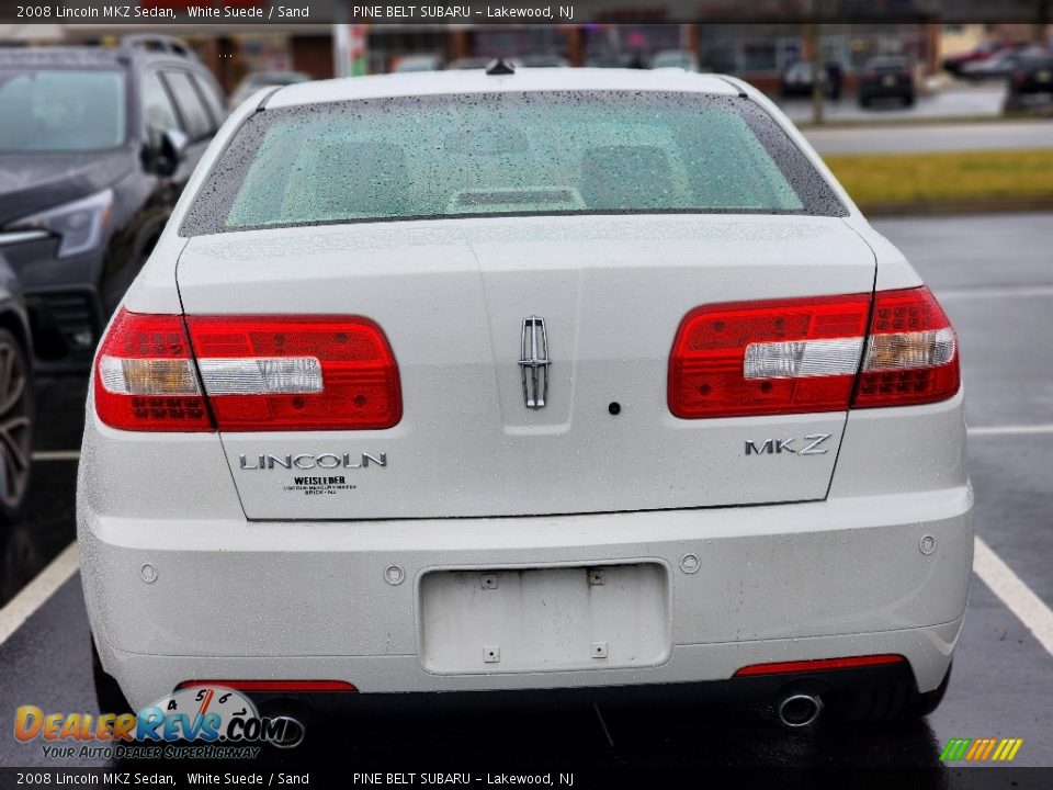 2008 Lincoln MKZ Sedan White Suede / Sand Photo #6