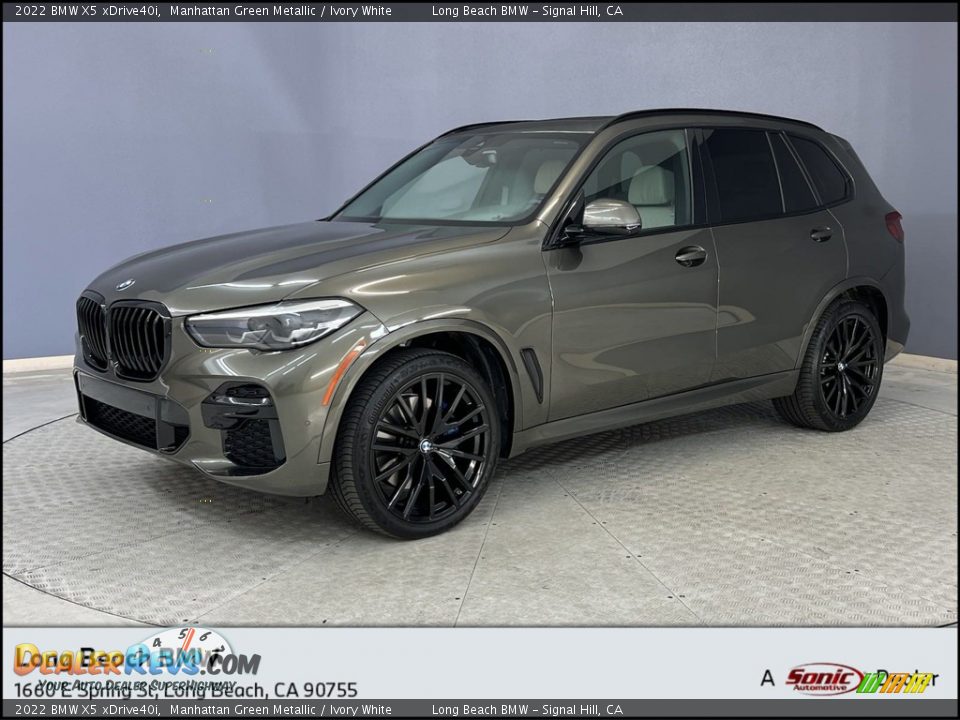 2022 BMW X5 xDrive40i Manhattan Green Metallic / Ivory White Photo #1