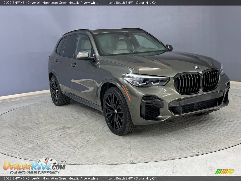 2022 BMW X5 xDrive40i Manhattan Green Metallic / Ivory White Photo #3